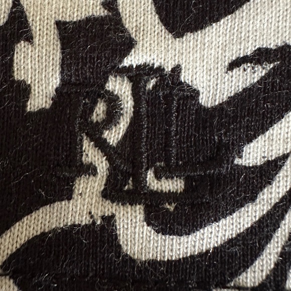 Ralph Lauren Black & White Paisley Flutter Sleeve Top S: L - Timeless Feminine - Picture 8 of 9